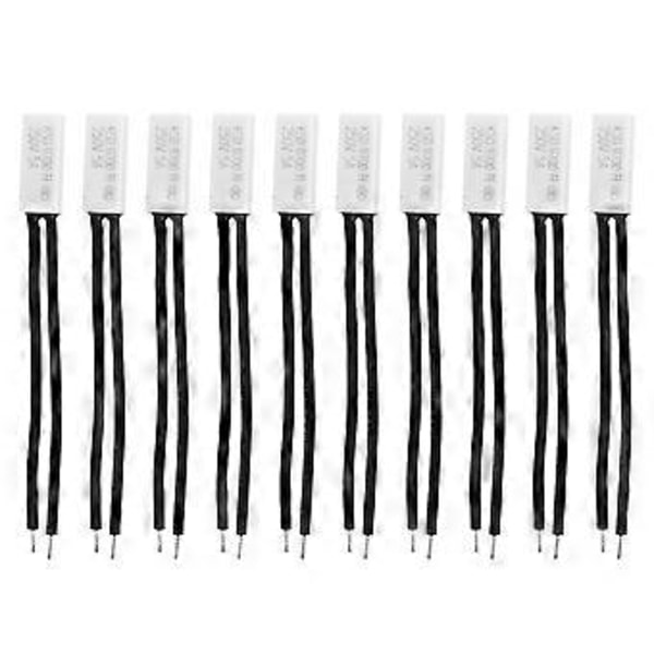 10 stk. KSD9700 Normalt Åben Temperaturkontrolkontakt Termisk Beskyttelse Plastik Probe75