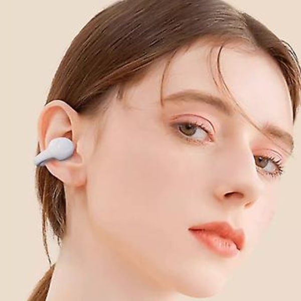 Öronklämma Bluetooth Hörlurar Trådlös Digital Display Universal för Sport Arbete Liv Hudfärg