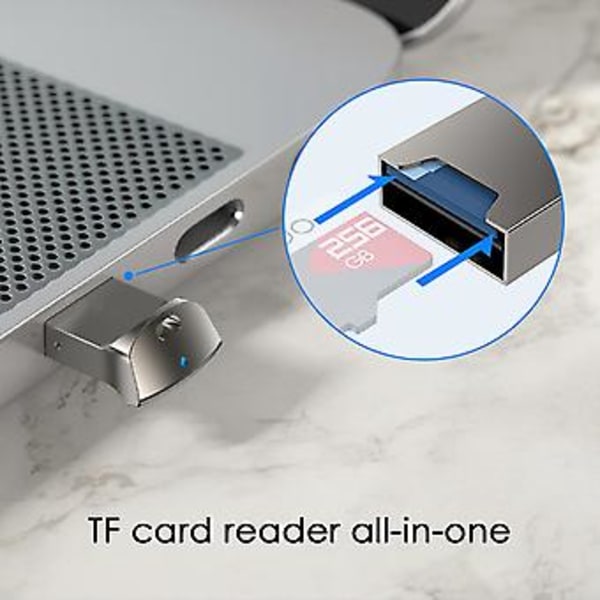 Mini TF USB Dator TF Minnesadapter Med LED-indikator För Dator Bil O