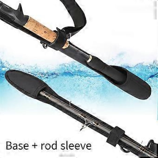 Kort, justerbar fiskestangveske med svart hatt, beskyttelsesveske for fiskestang, egnet for utendørsfiske.