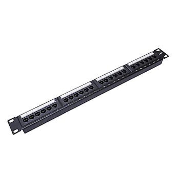 Utp 24 Port Rj45 Patch Panel Rack Kabelmontert Brakett Koblingsrack Verktøy Etet Lan Netwo
