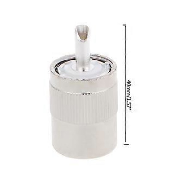 UHF Hane PL259 Kontakt Löda RG8 RG213 LMR400 7D-FB Kabelkontakt Silver