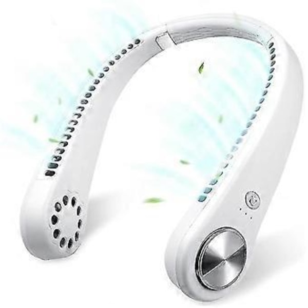 USB Bærbar Håndfri Halsventilator, 360 Lazy Neck Fan 48 Omgivende Luftudtag