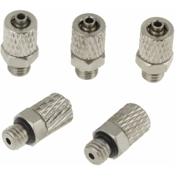 10 stk. M6 4mm Mini lige lufttryk ind pneumatisk fitting han-stik gennem luft slange hurtig hurtig fittings