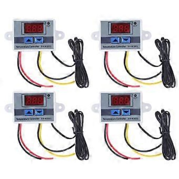 4 st LED Digital Temperaturkontroller Värme Kylning Termostat Switch Modul 12V 120W