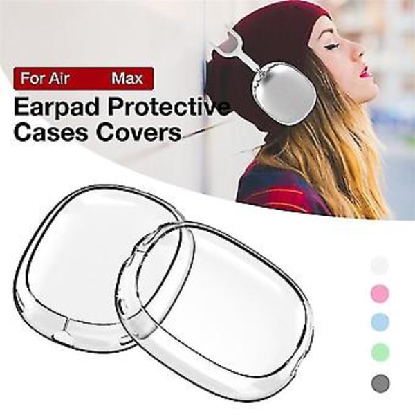 2 st Repskydd Transparent Skal För Airpods Max Tpu Svart