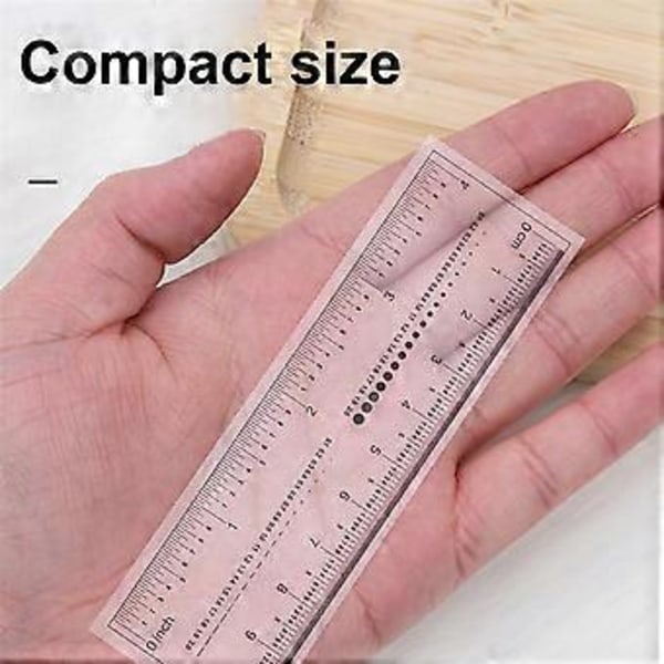10 st Falska Naglar Mätlinjal Transparent Nagelkonst PVC Mjuk Linjal för Nagelmätningsverktyg