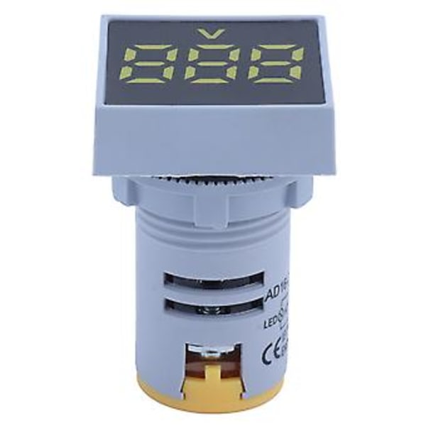 AD16‑22FSV Frostet Panel Digital Spændingssignalindikator Spændingsmålerindikator 60~500V AC Gul