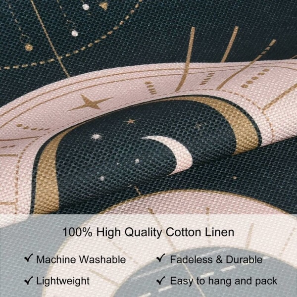 Måntapet Psykedelisk Väggbonad Tapestries Heminredning för Sovrum 51 x 13 Tum (130 x 32 cm) A1