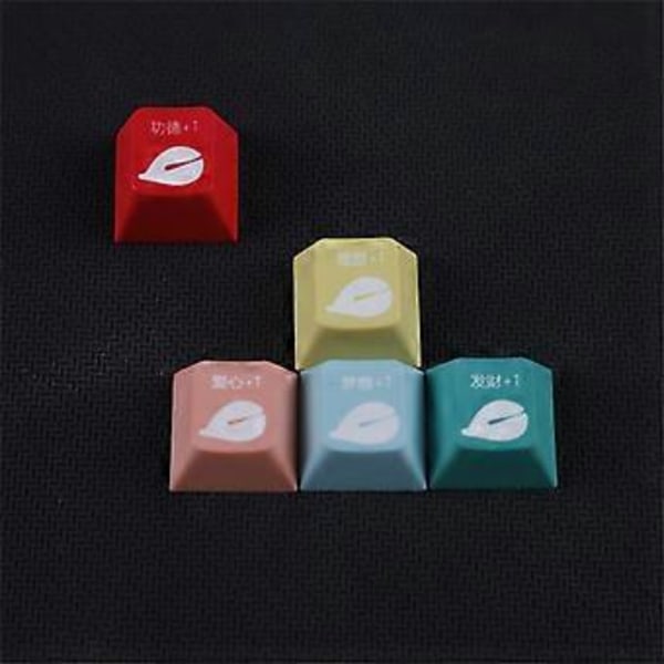 Tegneserie Keycap Sett PBT Keycap Dye-subbed Keycap for MX Mekanisk Tastatur for Forbedret Skriveopplevelse Standard høyde