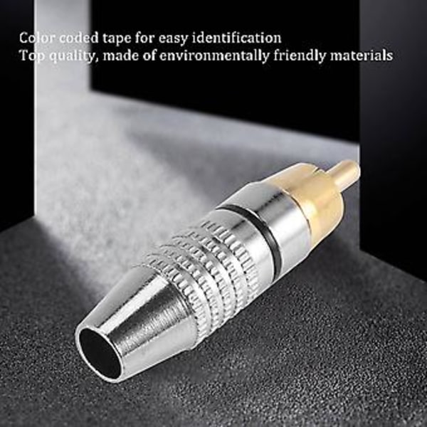 Plug Adapter, O Phono Plated S Connector, hi End - 6-pak, sølv