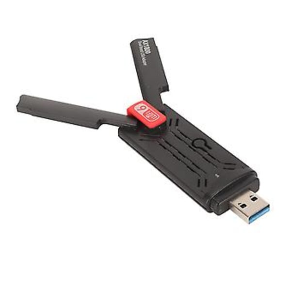 1800 Mbps Dual Band WiFi-adapter med dubbla 3dBi-antenner 2,4 GHz 5 GHz USB3.0-gränssnitt WiFi 6-adapter för PC-datorer och bärbara datorer