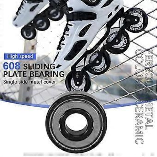 16st Keramiska 608 Kullager 8X22X7mm ABEC-11 Hybrid 6 Vita ZrO2 Kulor Skateboard Kullager Inlines Rullskridskor
