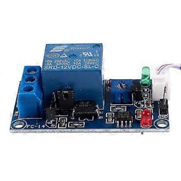 DC 12V Fotoelektrisk Strömbrytare Sensor Relämodul 50mmx25mm Med 2 Kablar