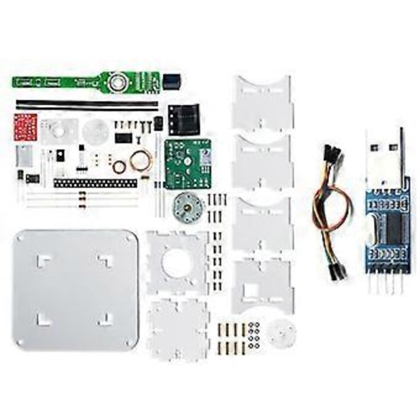 Platt Roterande LED Punktmatrisdisplay DIY Kit 51 Enkelchips Mikrodator Svetsning DIY Elektroniska Delar, med Nedladdare