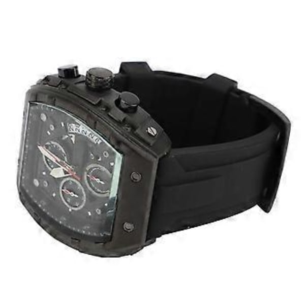 Svart Kvarts Klocka för Män: Självlysande 3 Urtavlor, Vattentålig med Mjukt Silikonarmband för Business Casual