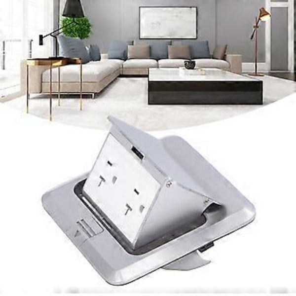 250V 20A Elektriskt Uttag Inbyggt Pop Up Golvuttag US Uttag Skyddsbox Kit IP40 Skydd
