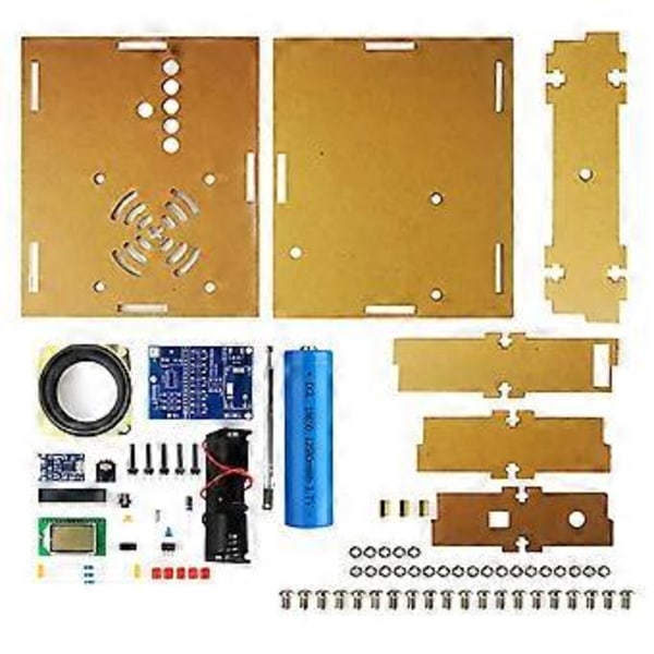 FM Radio Mottaker Elektronisk Loddesett LCD Skjerm DIY Elektronisk for Selvmontering og Loddepraksis, B-Kit