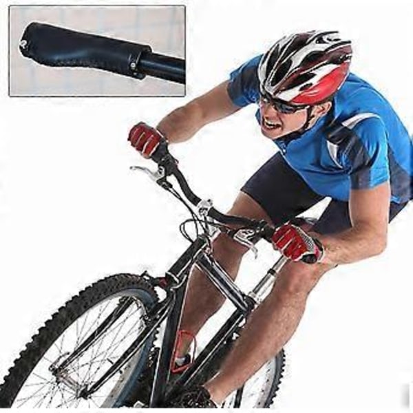 Brune Cykelgreb Læder Styr Cykel Ergonomisk Design Skridsikker Mikrofiber Med Aluminium Legering Dobbelt Lås-på Bar Covers Til Mountainbike Racercykel