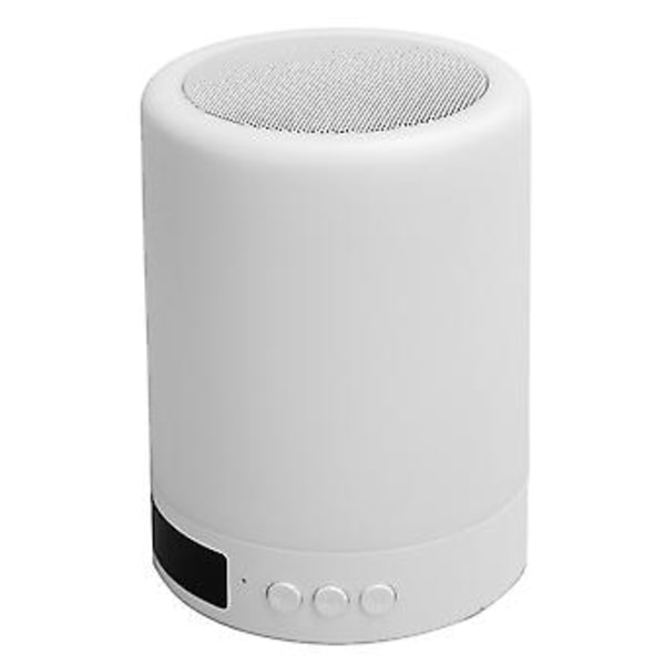 Bluetooth Högtalare Väckarklocka Färgglatt Nattljus Touchkontroll LED Skrivbordslampa