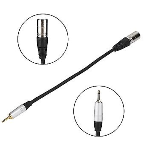 Kullattu 3,5 mm:n Mono Uros - 3PIN XLR Uros PVC-ulkokuori Sinkkiseoskuori Adapterikaapeli 0,3M