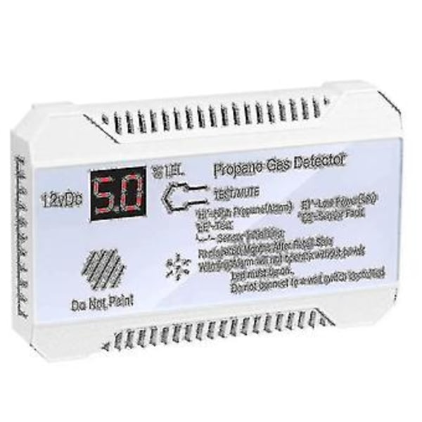 Propandetektor 12V LPG Naturgassensor Läckagealarm 85db Siren För Bil Husbil Hem Digital Propan T