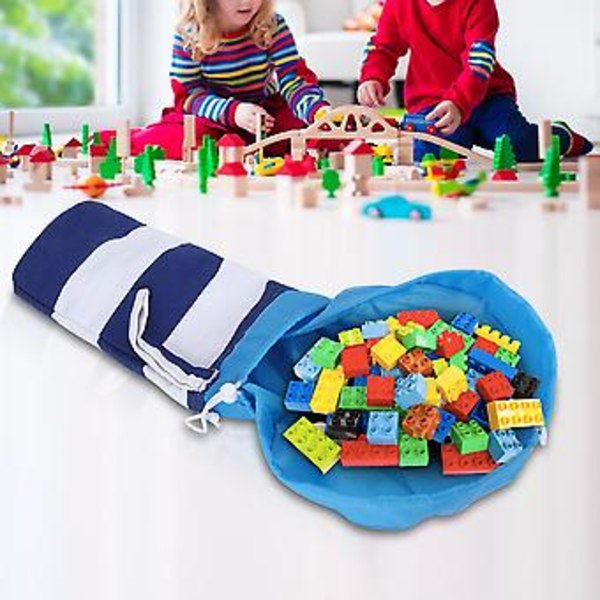 Oppbevaringspose med snøring for barn, leker, skrivesaker, holder, organizer med håndtak