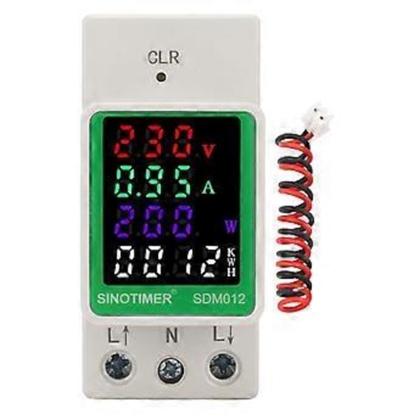 LED Digital Färgdisplay Elektricitetsmätare Enfas AC Ström Spänning Frekvens Effektfaktor Mätare AC230V 0-100A RS485 Typ