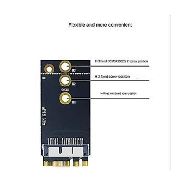 1 st Ngff M.2 Key A/e Adapter Trådlös Adapter För Bcm94360cs2 Bcm94360 Bcm9