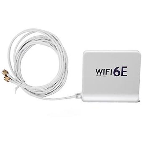 WiFi6E Trådlöst Nätverkskort Antenn Rundstrålande 4dBi Hög Förstärkning 2.4GHz 5.8GHz WiFi Nätverkskort Antenn med SMA-Port Vit
