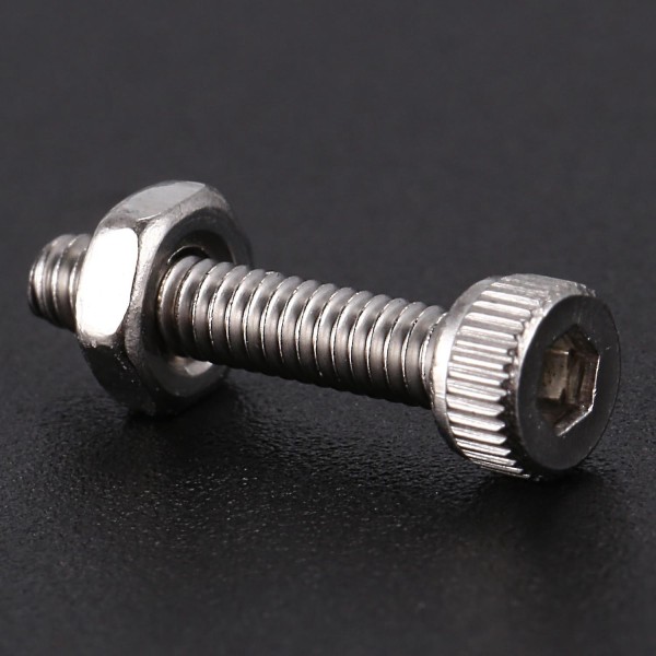 50set M2x10mm Hex Socket Head Knurled Cap Screws Bolts Nut