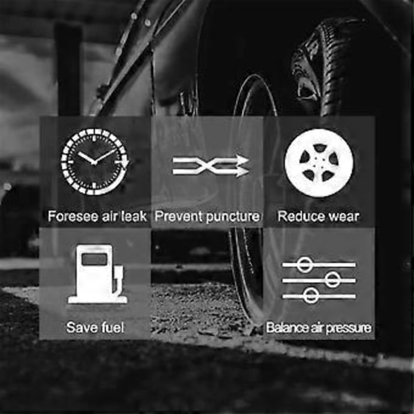 Android Navigation TPMS med 4 Sensorer Larmsystem USB Android Bil TPMS Trådlös Överföring Däckövervakning (Extern)