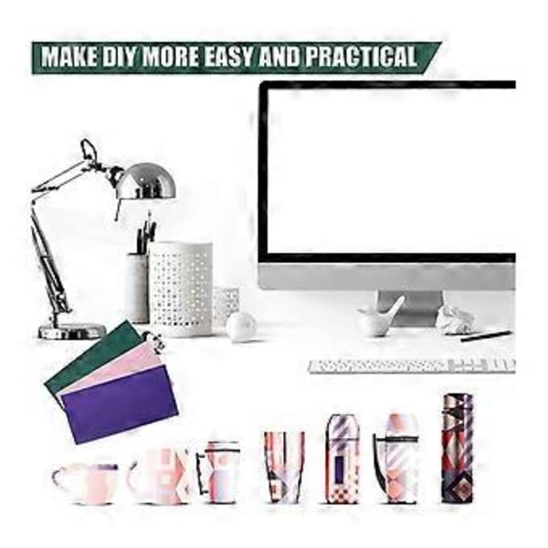 3 kpl Sublimaatio Tumbler-kääre, Silikoni Muki Tumbler-kääre Muki Sublimaatio Kääre Sublimaatio Tumblereille Muki Lämpöprässi A