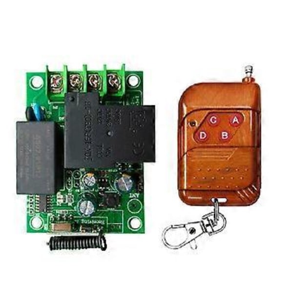 433MHz Universaali Langaton Kaukosäädin Kytkin AC220V Relemoduuli ja 500m Lähetin Valolle/Autotallin Portille/Moottorille