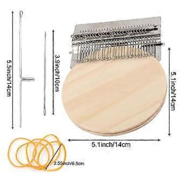 Liten Vävram, Vävverktyg av Trä för Lagning, Praktisk DIY Lagmaskin (28 Krokar)