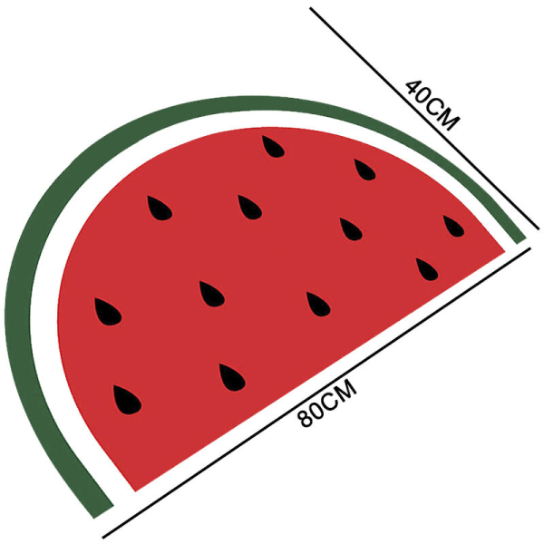 Regnbue dørmatte eller regnbue velkomstmatte er en nydelig dørmatte for innendørs dørmatter Halvrund vannmelon 4080