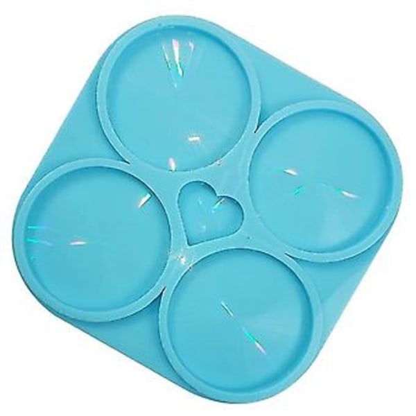 Holografisk Lys Og Skygge Kop Pad Måtte Krystal Epoxy Resin Form, A