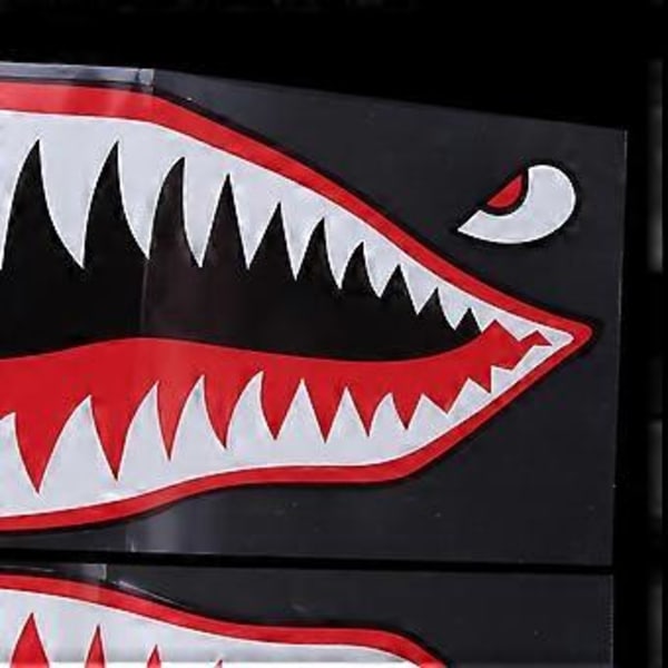 2 stk. Flying Tigers Hai Tenner A-10 Warthog Dekaler Klistremerker Warhawk Jagerfly