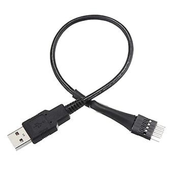 9-pins hane till extern USB A hane PC Moderkort Intern Dataförlängningskabel 20cm