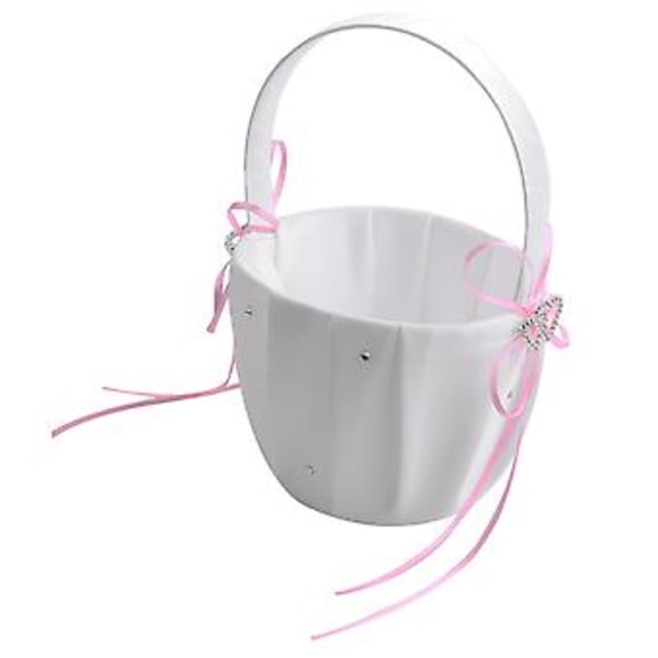 Doub Bryllups Blomsterpikekurv Sateng Rhinest R Bryllupsgave