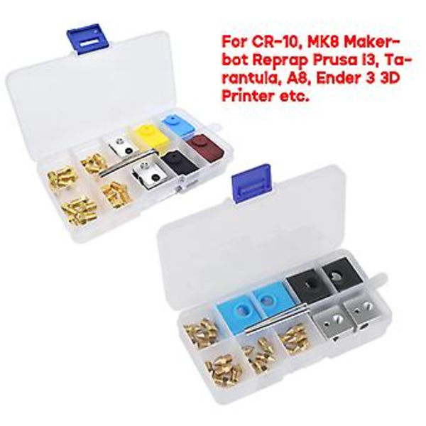 1.75mm Munstycke Uppvärmt Block Extruder V6/MK8 för Ender-3 A8 CR10 3D-skrivare