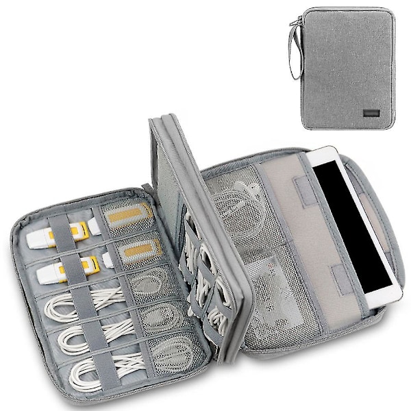 1 stk Reise Elektronikk Organizer Bærbar Kabel Organizer Veske For Oppbevaring Elektronisk Tilbehør Etui For Ledning, Telefon, Lader, Flash-stasjon