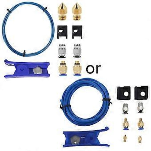 3D-skrivarkit med Premium XS Bowden-slang 2M, Capricorn PTFE-slang, för Ender 3/3 Pro/5 CR-10-serien/10S/20/20 Pro