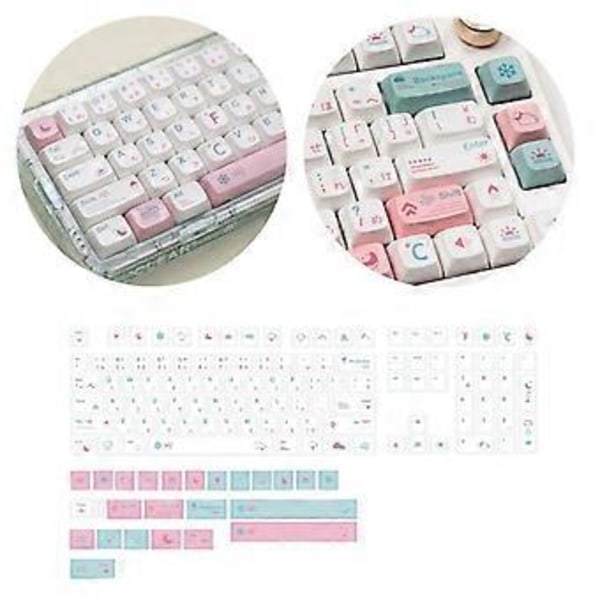 Minimalistiska Vita Tangenter XDA Profil Tangentset för Mekaniska Speltangentbord DIY Personliga Endast Tangenter Japanska