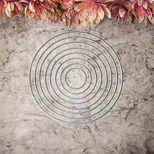 Metallinen pyöreä stanssi sapluunat korttien valmistukseen DIY scrapbooking kohokuviointi paperikorttien koristelu