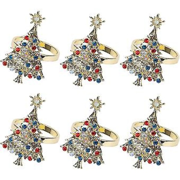 Servietringe Sæt Med 6, Diamant Servietring Til Bryllup, Thanksgiving Day, Familiesammenkomster, Fødselsdag Og Middagsselskab (d-4-d)
