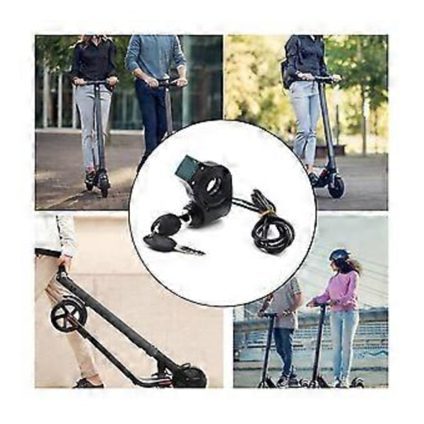 E-cykel Tändningslås Nyckel Tumgas Voltmeter Digital Spänningsdisplay Strömbrytare För M365 Universal