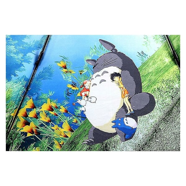 Ghibli Totoro sateenvarjo aurinko- ja sadepäivänvarjo anime Naapurini Totoro söpö päivittäinen taittuva sateenvarjo Ulompi musta pinnoite