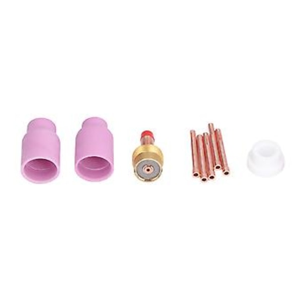 9 st /Set TIG Gaslins Hylsor Kropp Mässing Munstycke Keramisk Kopp för TIG 17 18 26 Svetsbrännare