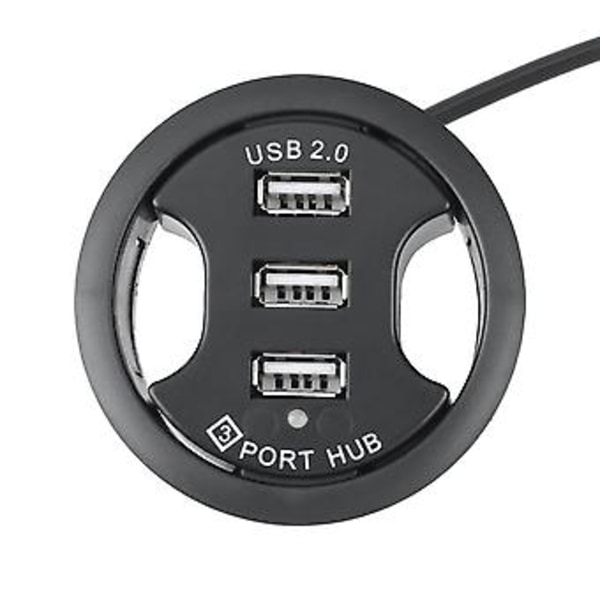 USB Hub USB 2.0 Skrivebord Gjennomføring USB 2.0 Hub Audio Skrivebordsfeste Adapter 3 Port Feste I Skrivebord Multi Por